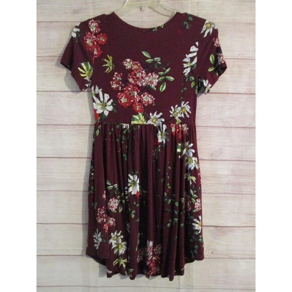 LONGYUAN Women's  Small Short Sleeve T Shirt Dresses Swing Dress with Pockets - Picture 4 of 4